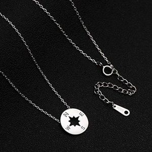Graduation Gift  Sterling Silver Dainty Compass Necklace